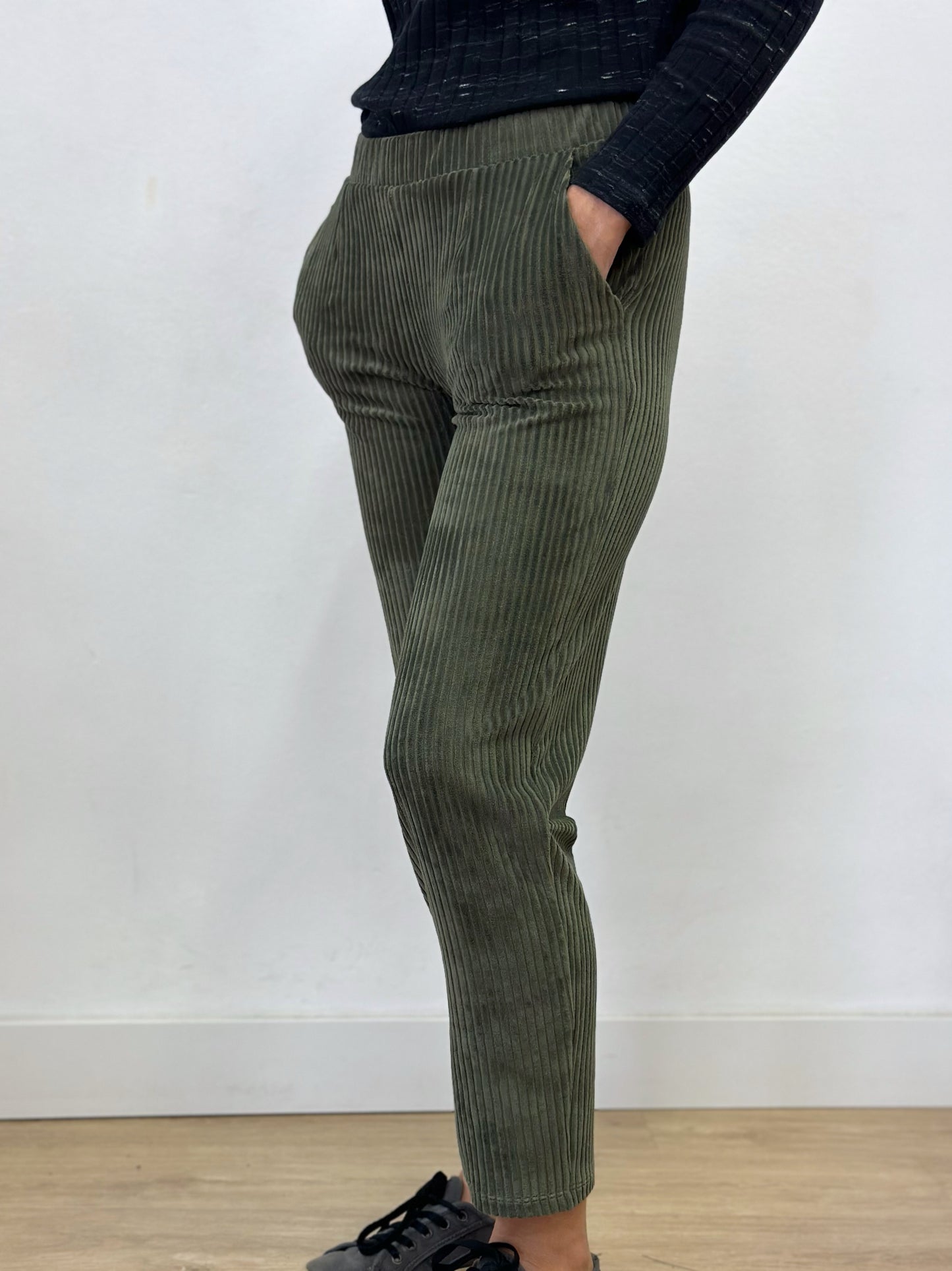 Pantalons de pana verds