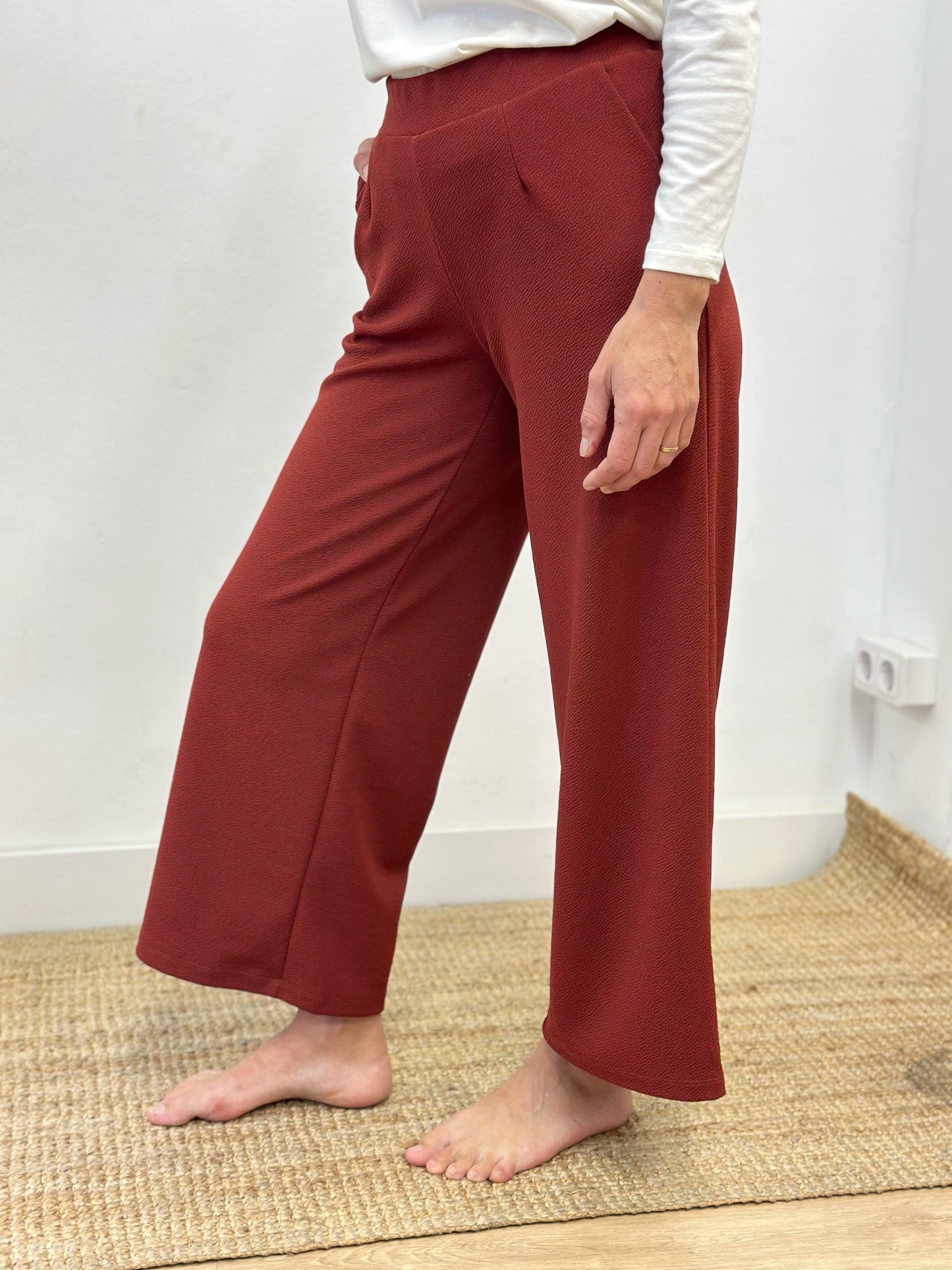 Pantalons rectes grana