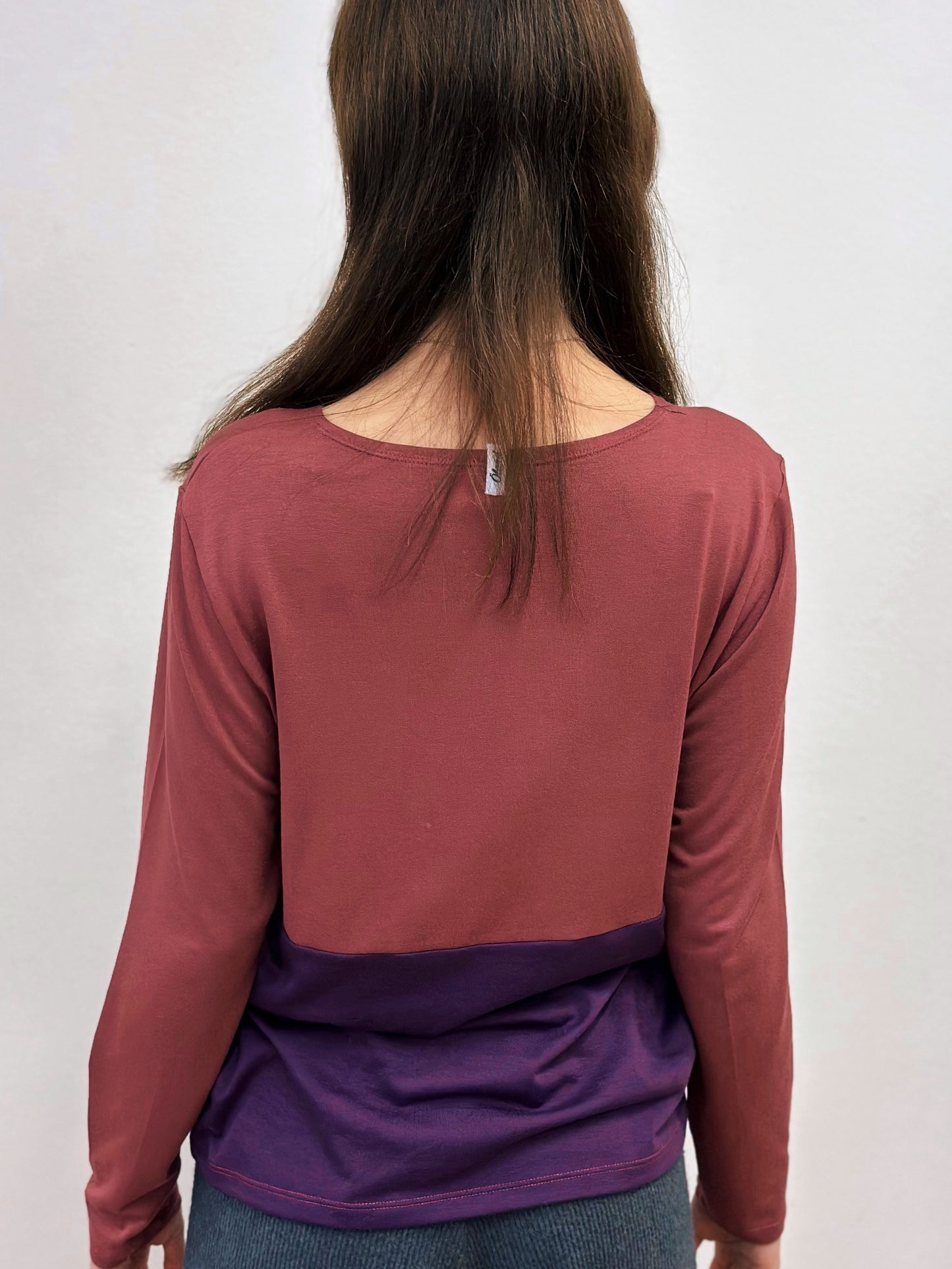 Samarreta de 2 colors, litxi i lila