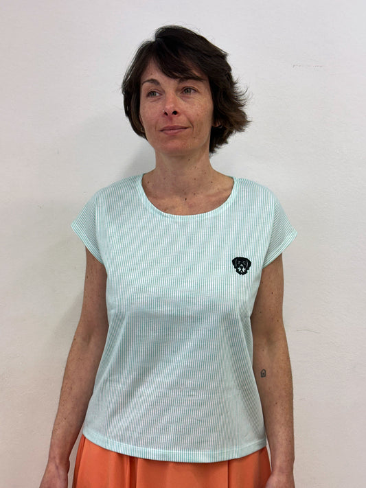 Samarreta gos ratlletes verdes