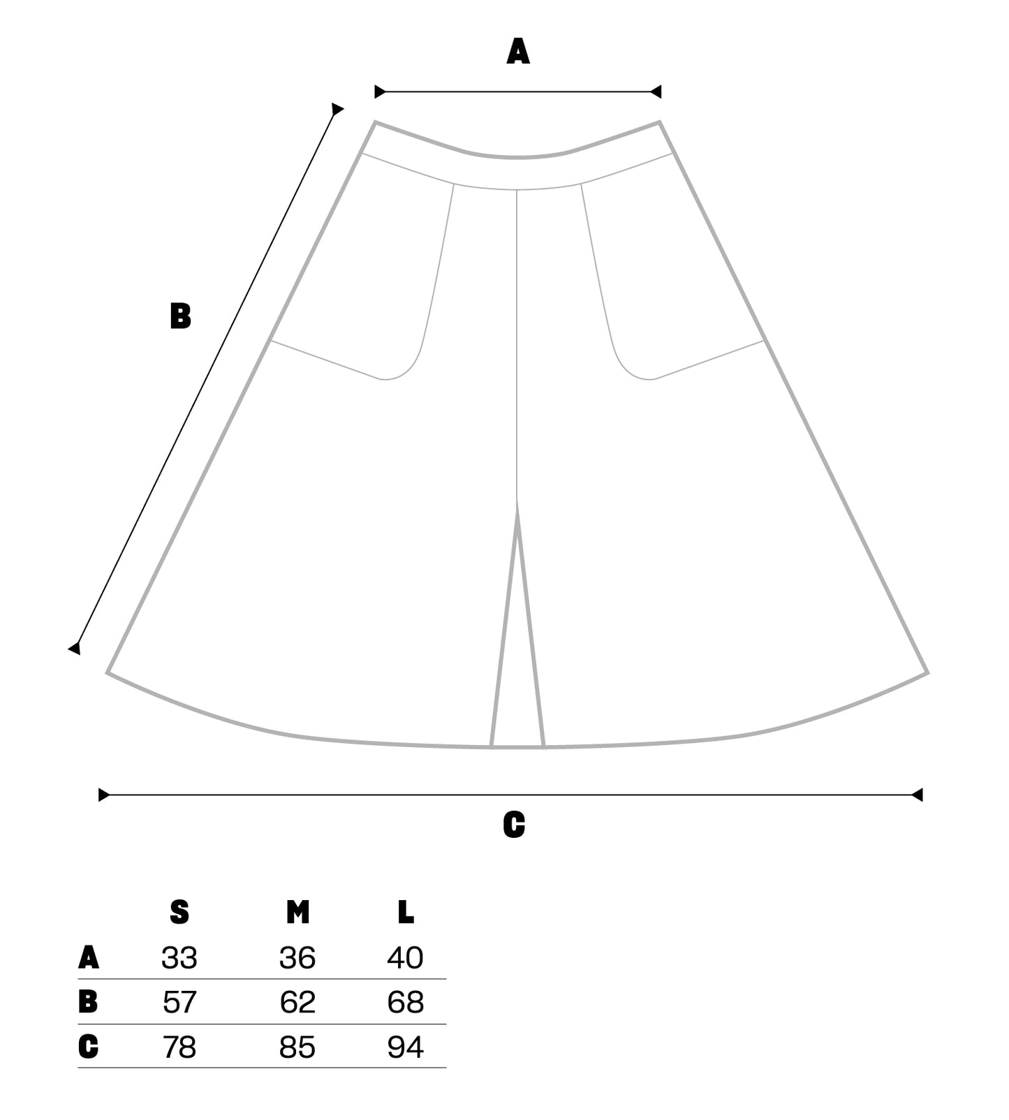 Faldilla amb tall central lila