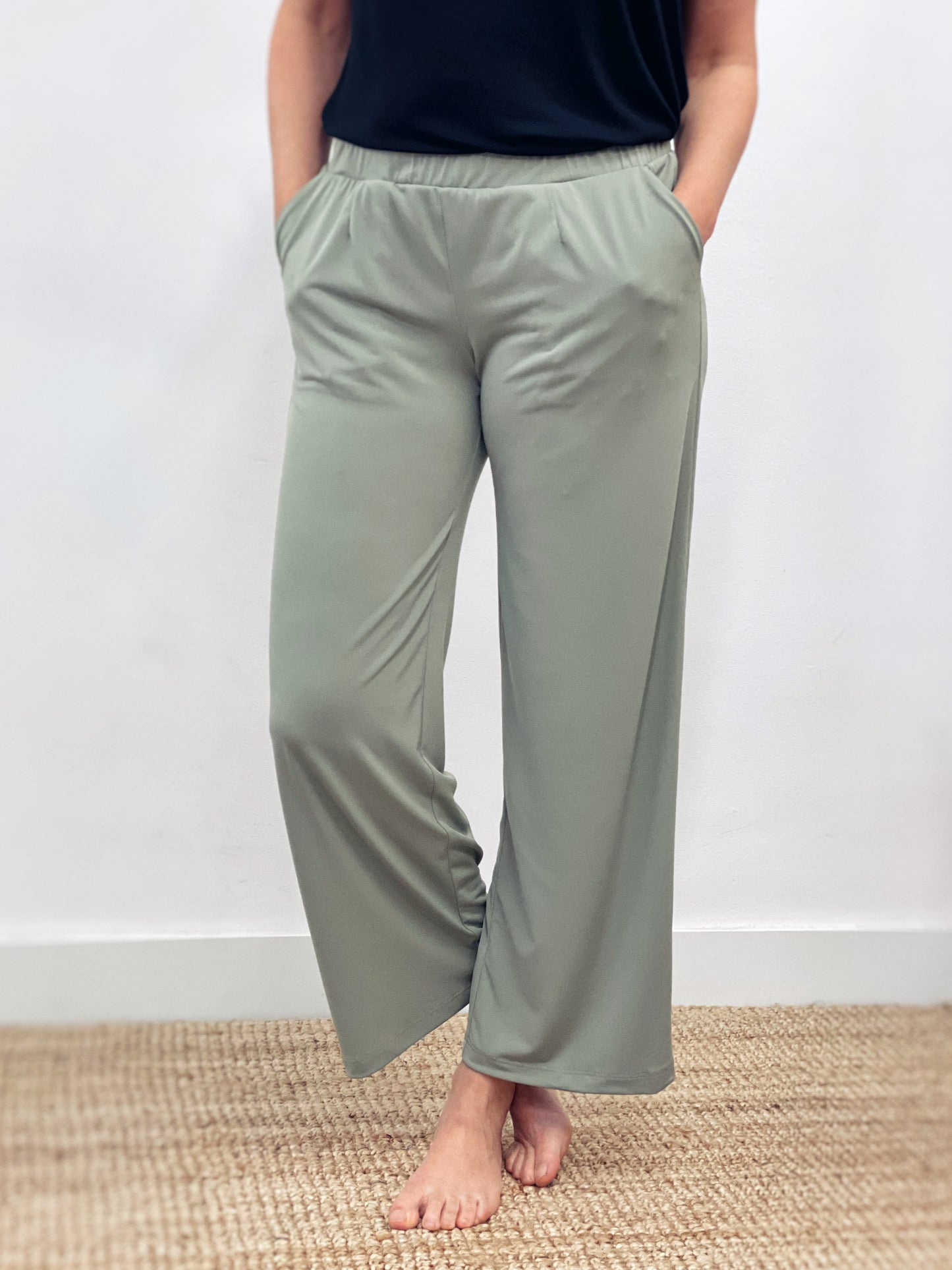 Pantalón recto verde