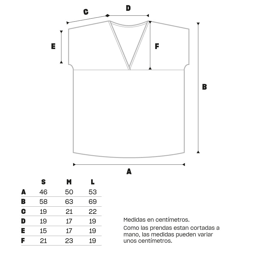 Camiseta con cuello V en tonos naranjas