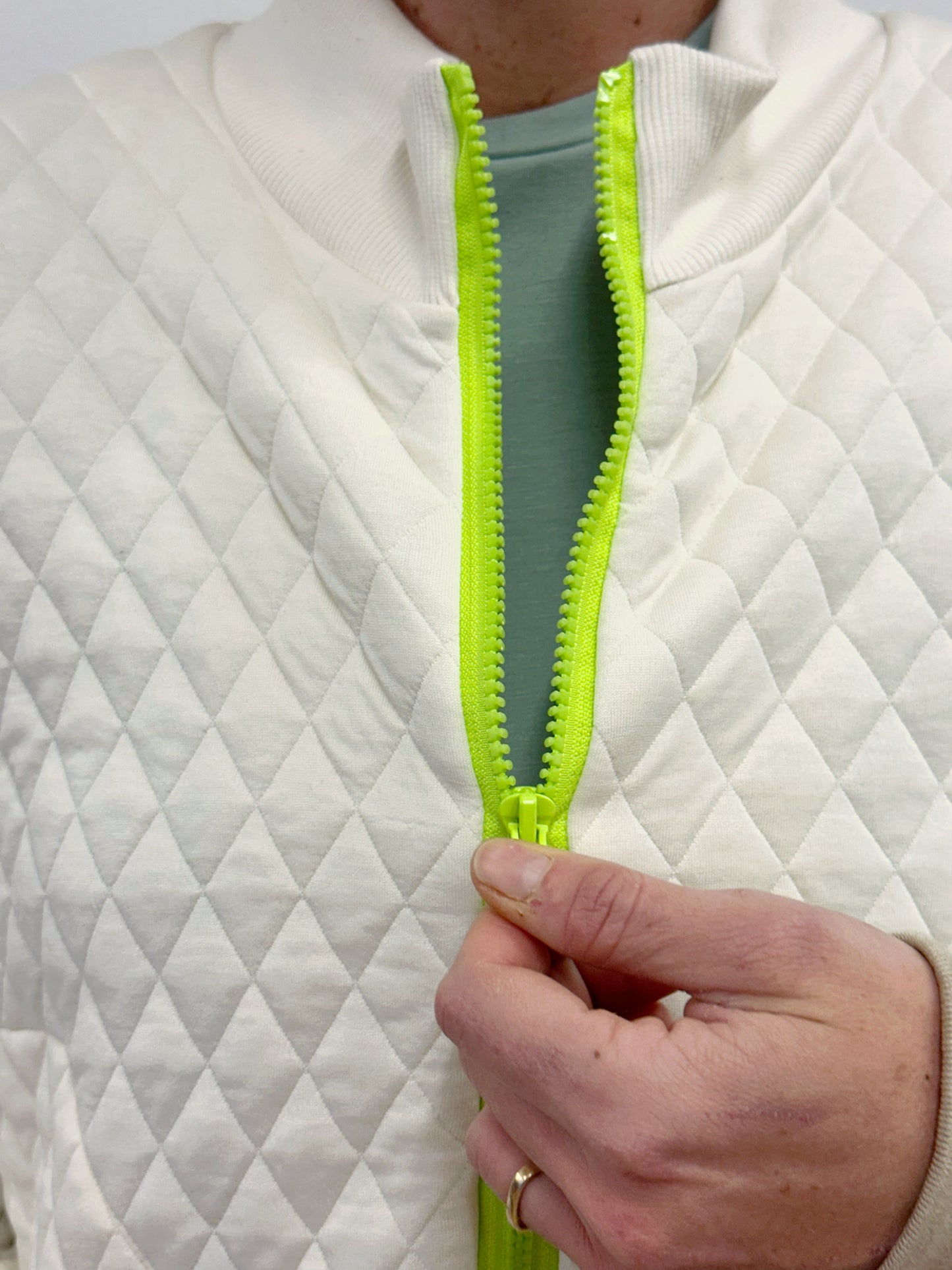 Jaqueta acolxada blanc cru