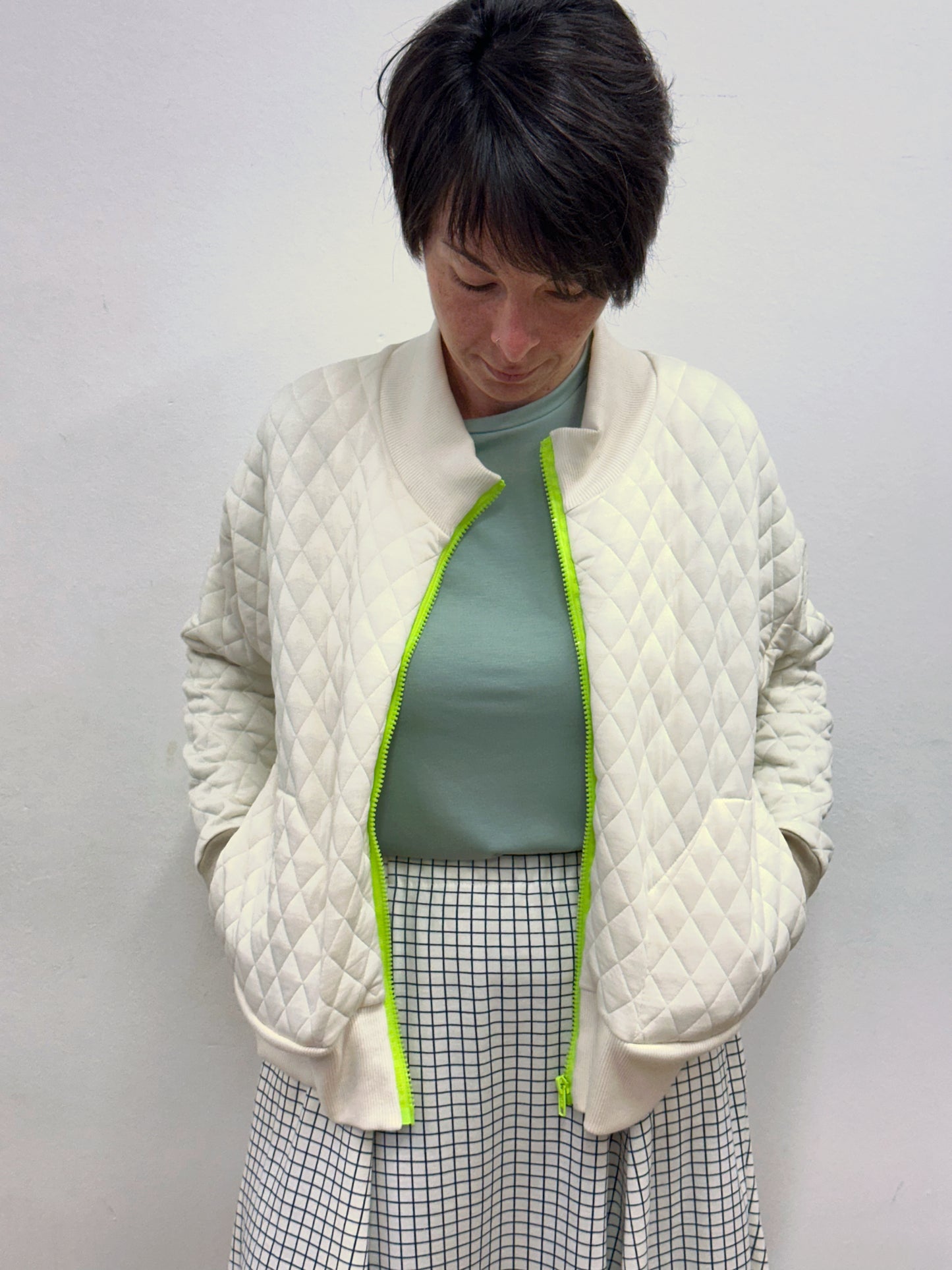 Jaqueta acolxada blanc cru