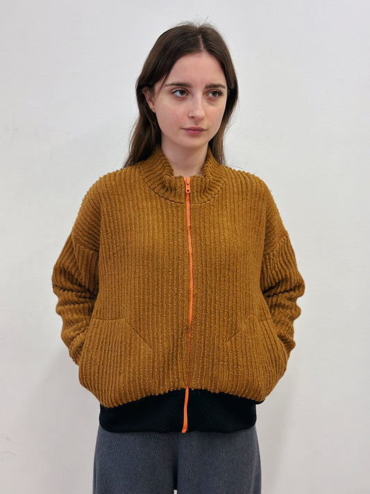 Jersei/jaqueta amb cremallera marró