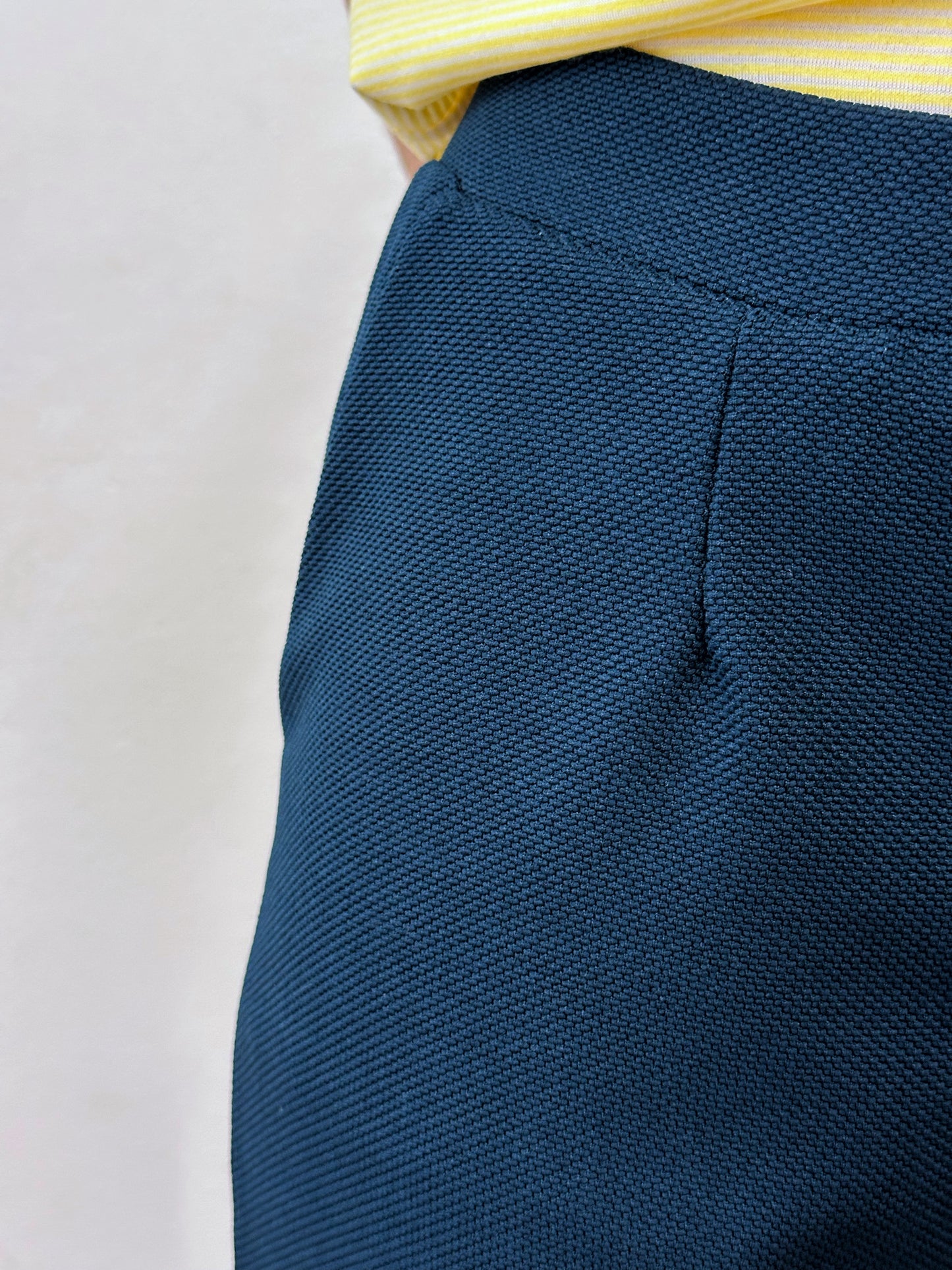 Pantalons pitillo de piqué turquesa