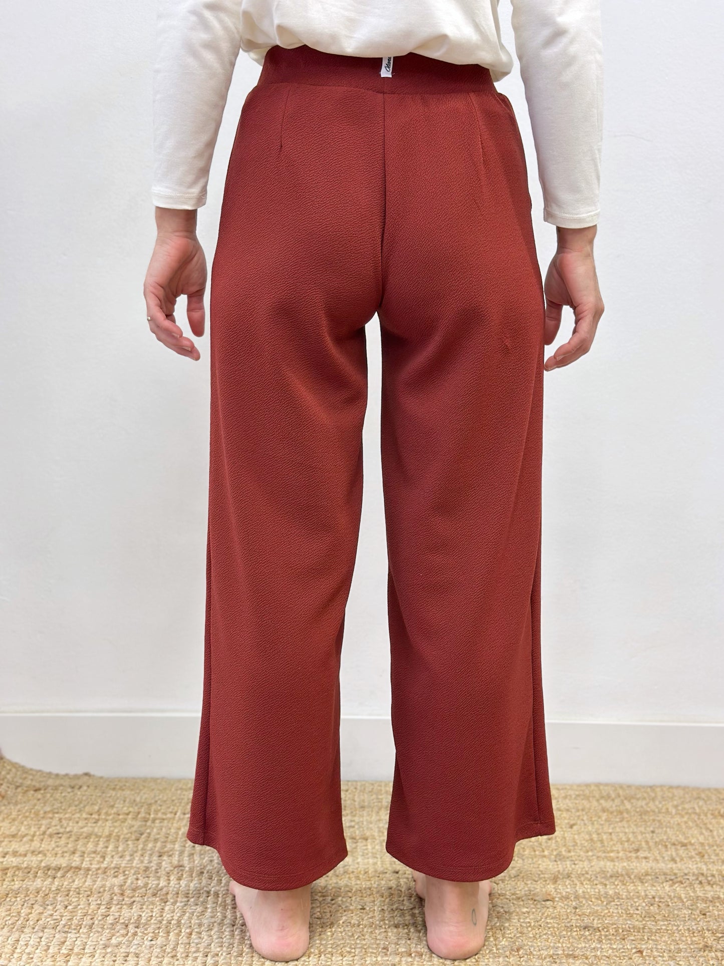Pantalons rectes grana