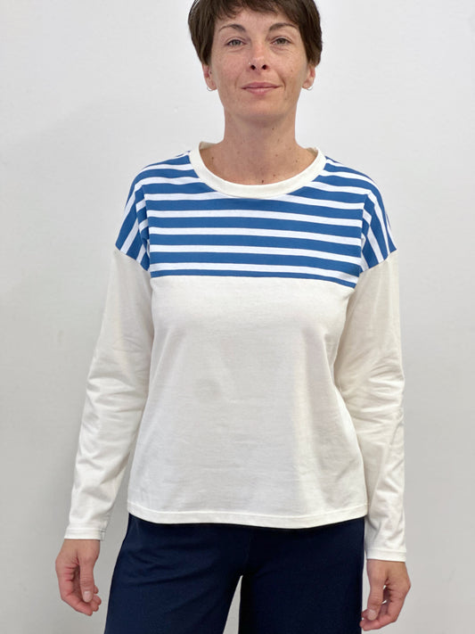 Samarreta de ratlles blaves