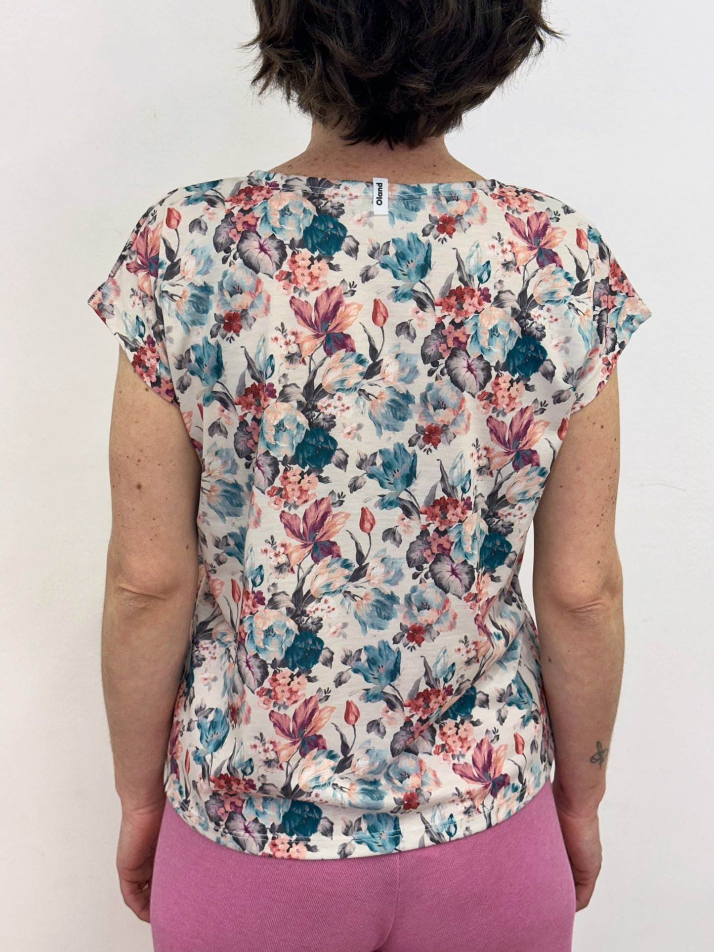 Samarreta flors blaves i liles