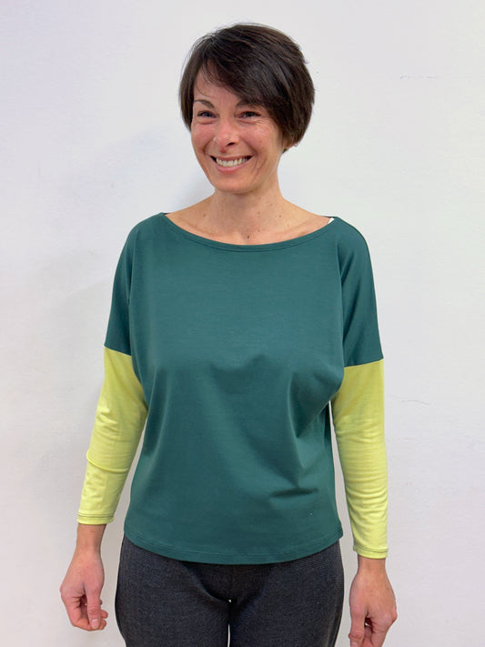 Samarreta bàsica combinada verds