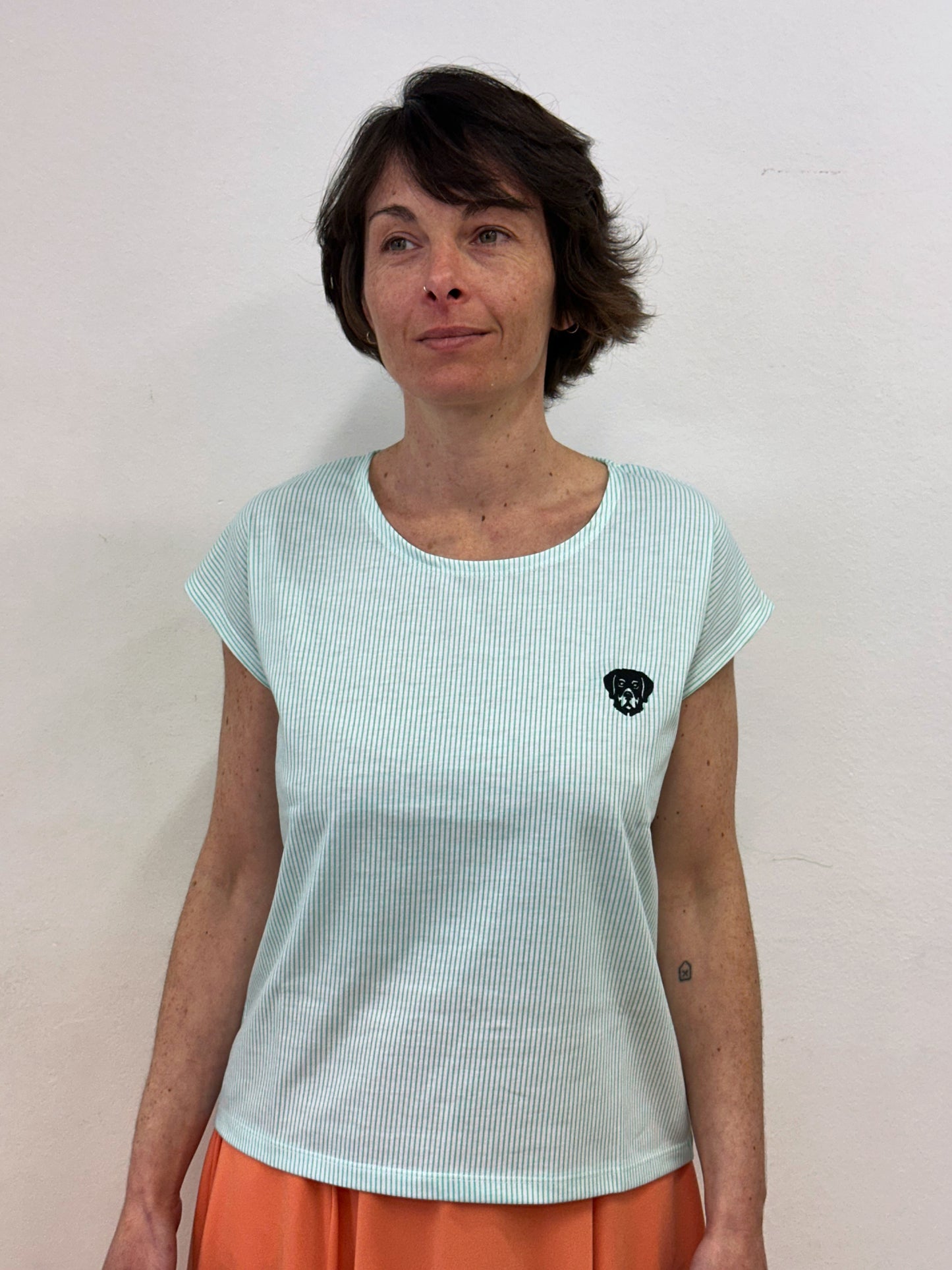 Samarreta gos ratlletes verdes