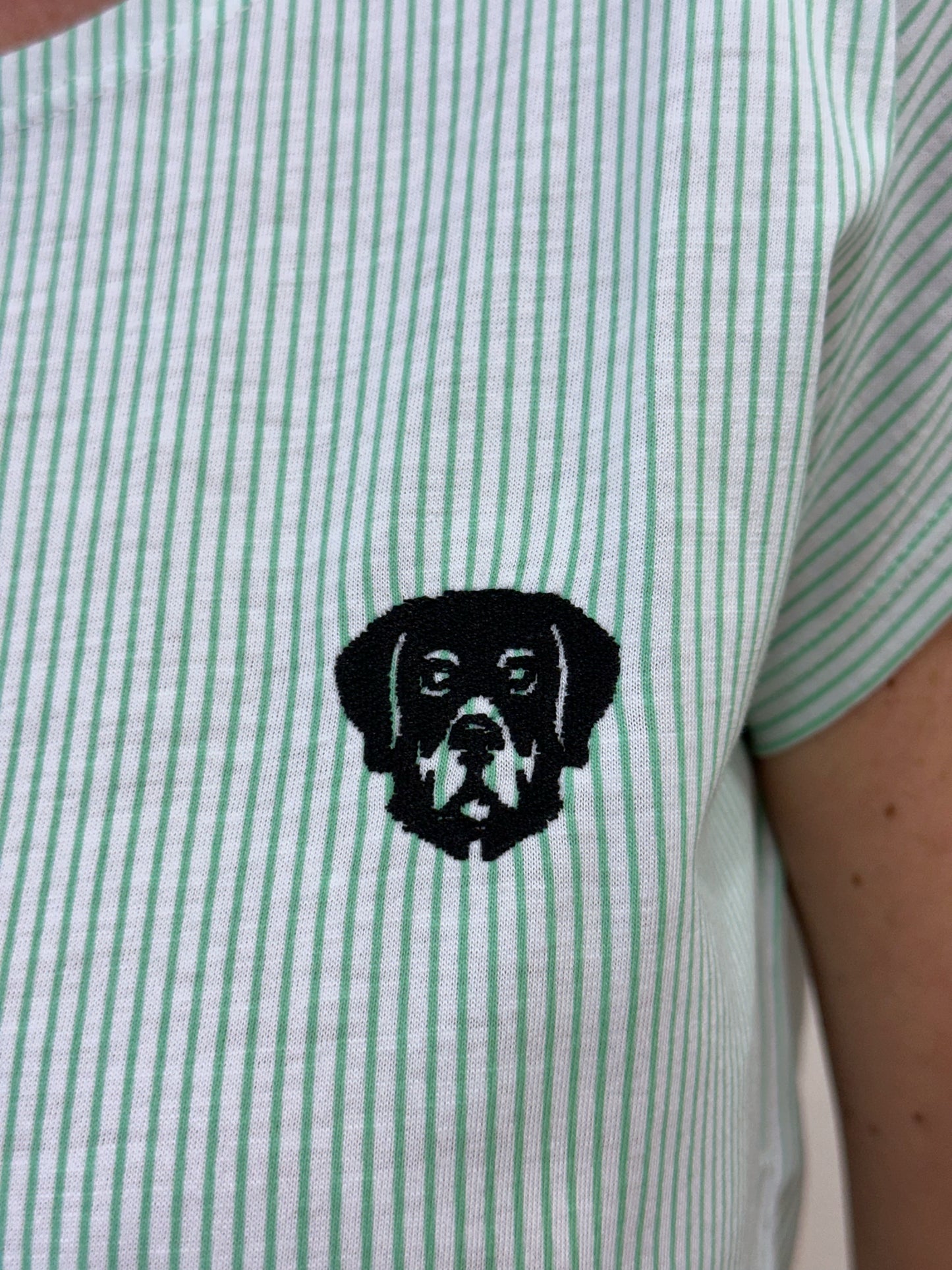 Samarreta gos ratlletes verdes