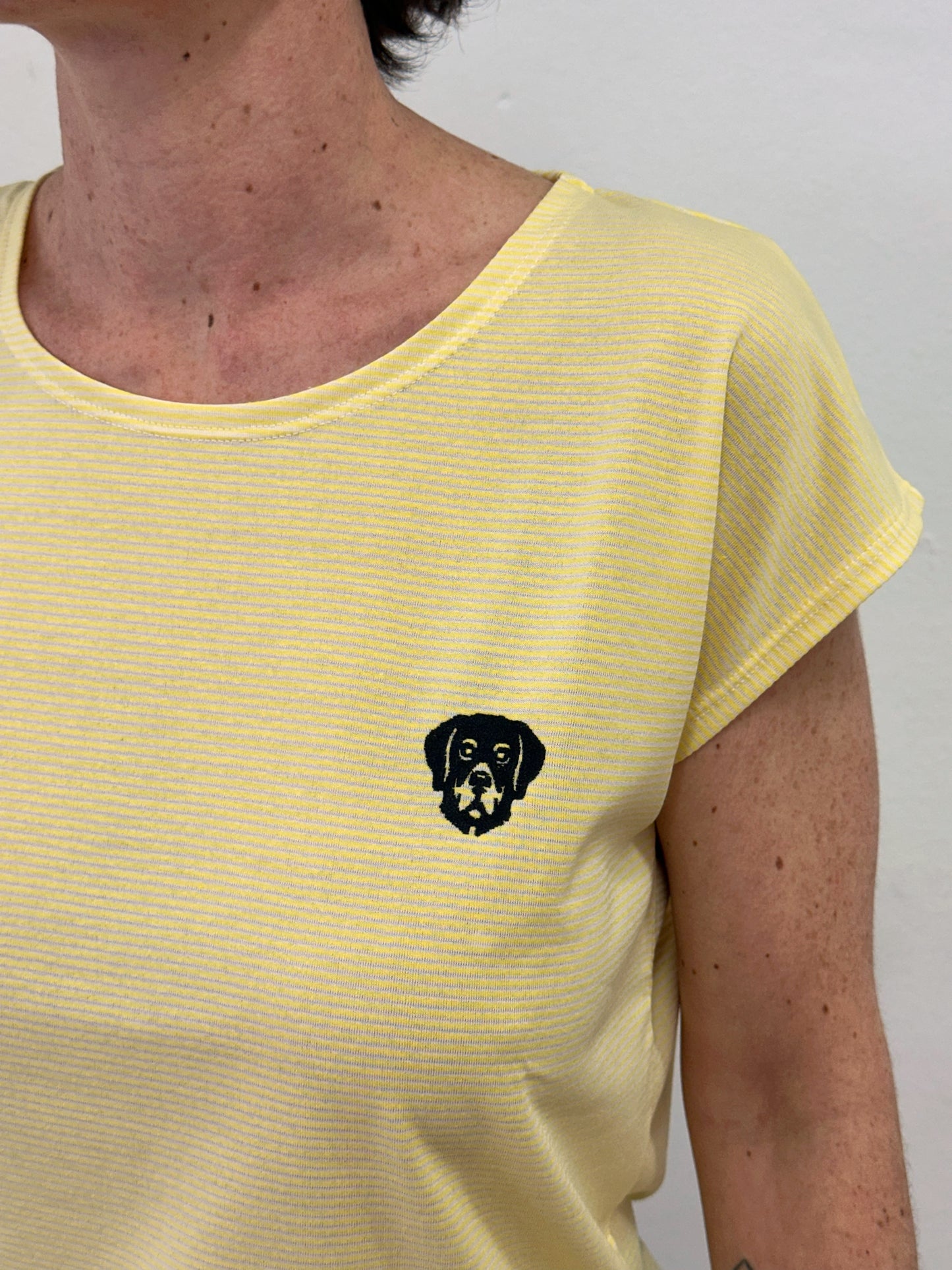 Samarreta gos ratlletes grogues