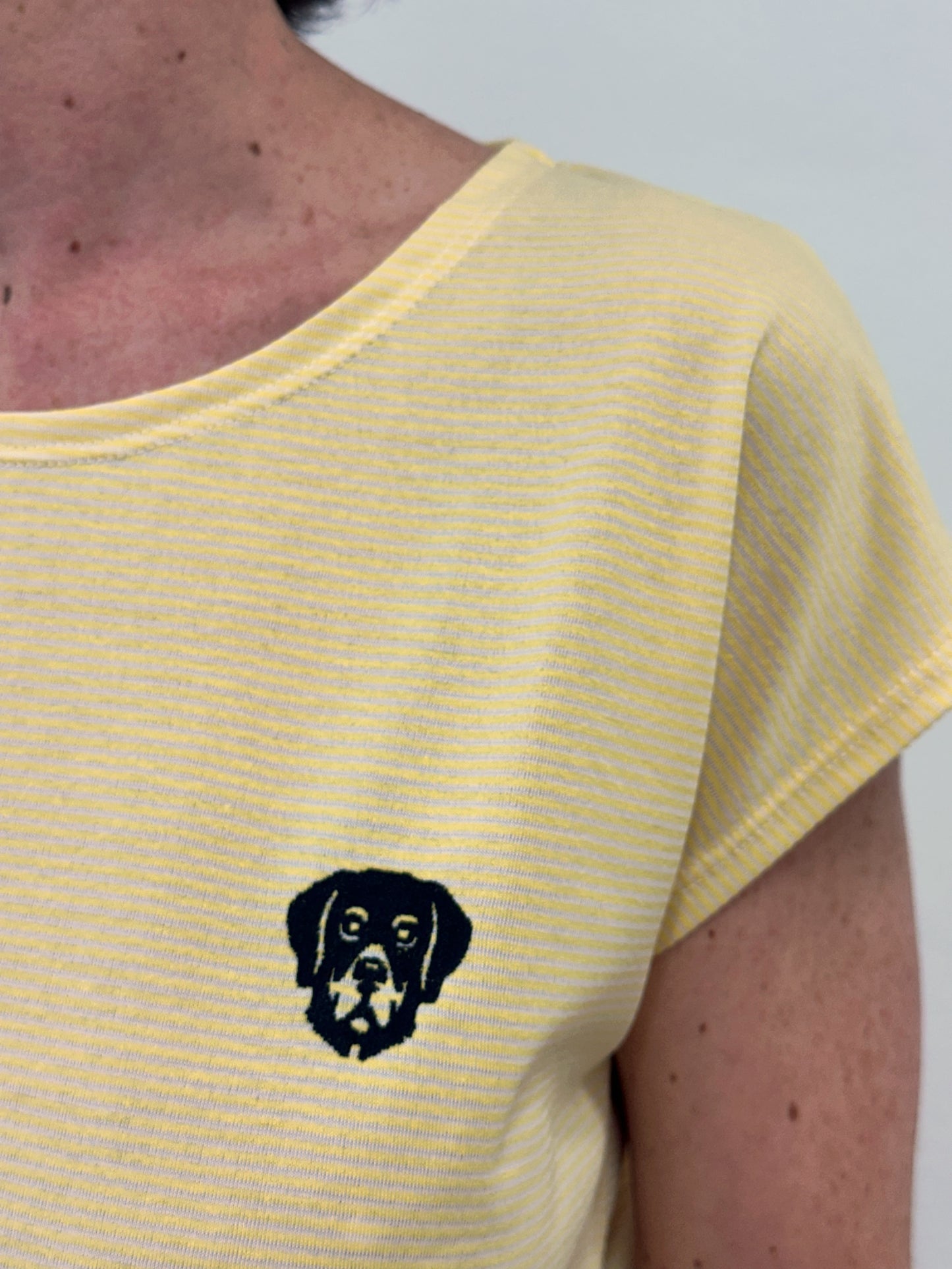 Samarreta gos ratlletes grogues