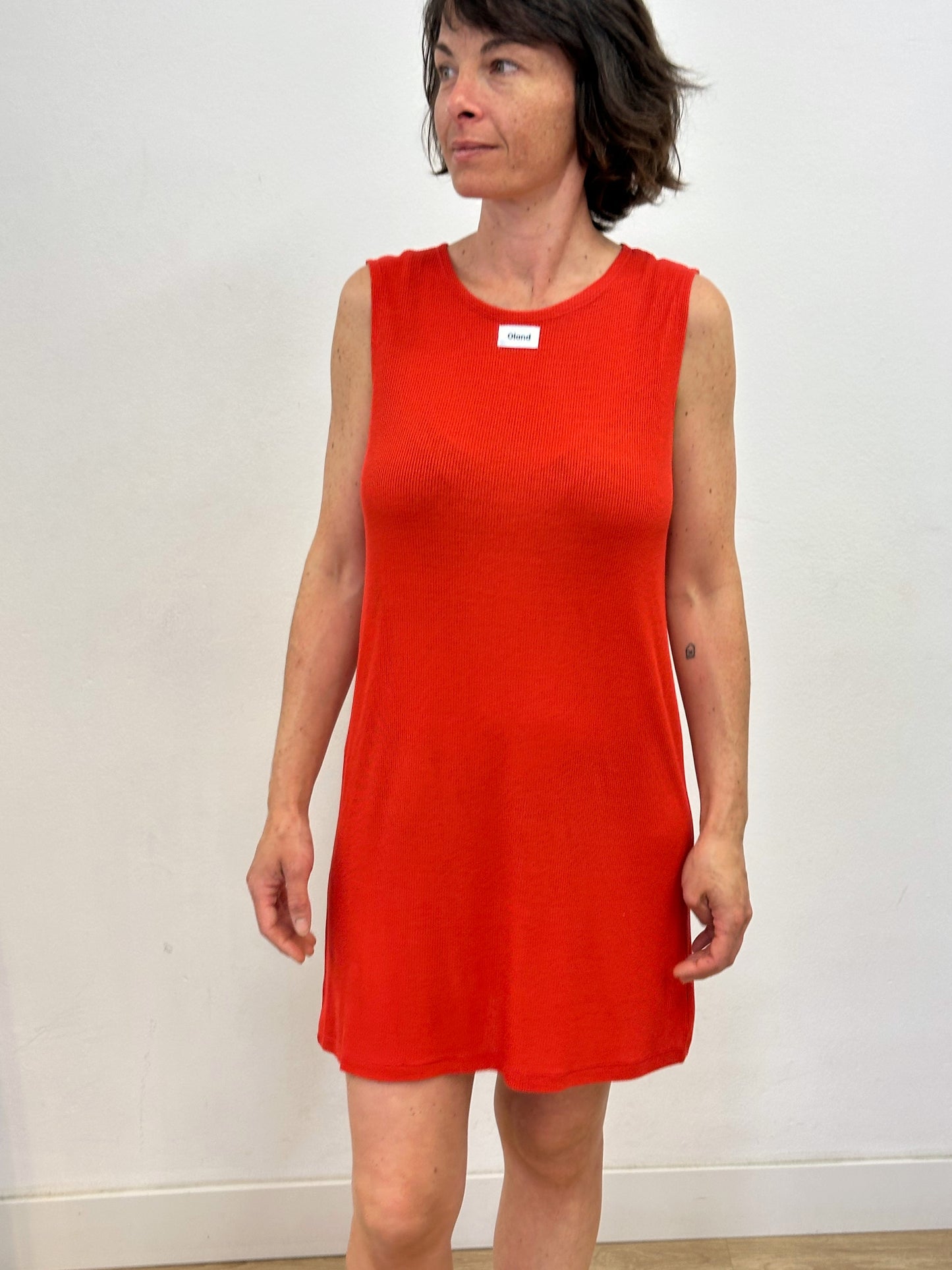 Vestit recte de tirants vermell