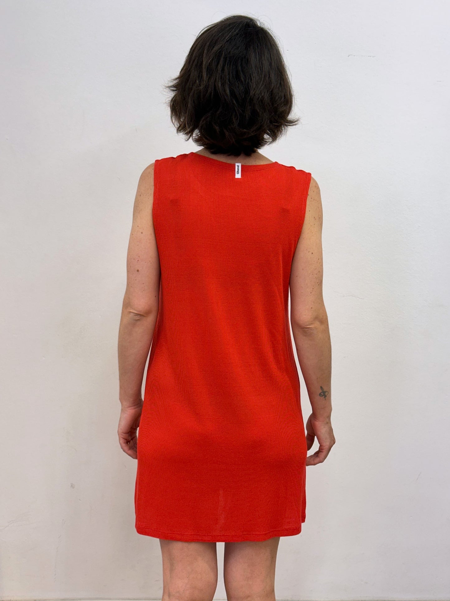Vestit recte de tirants vermell