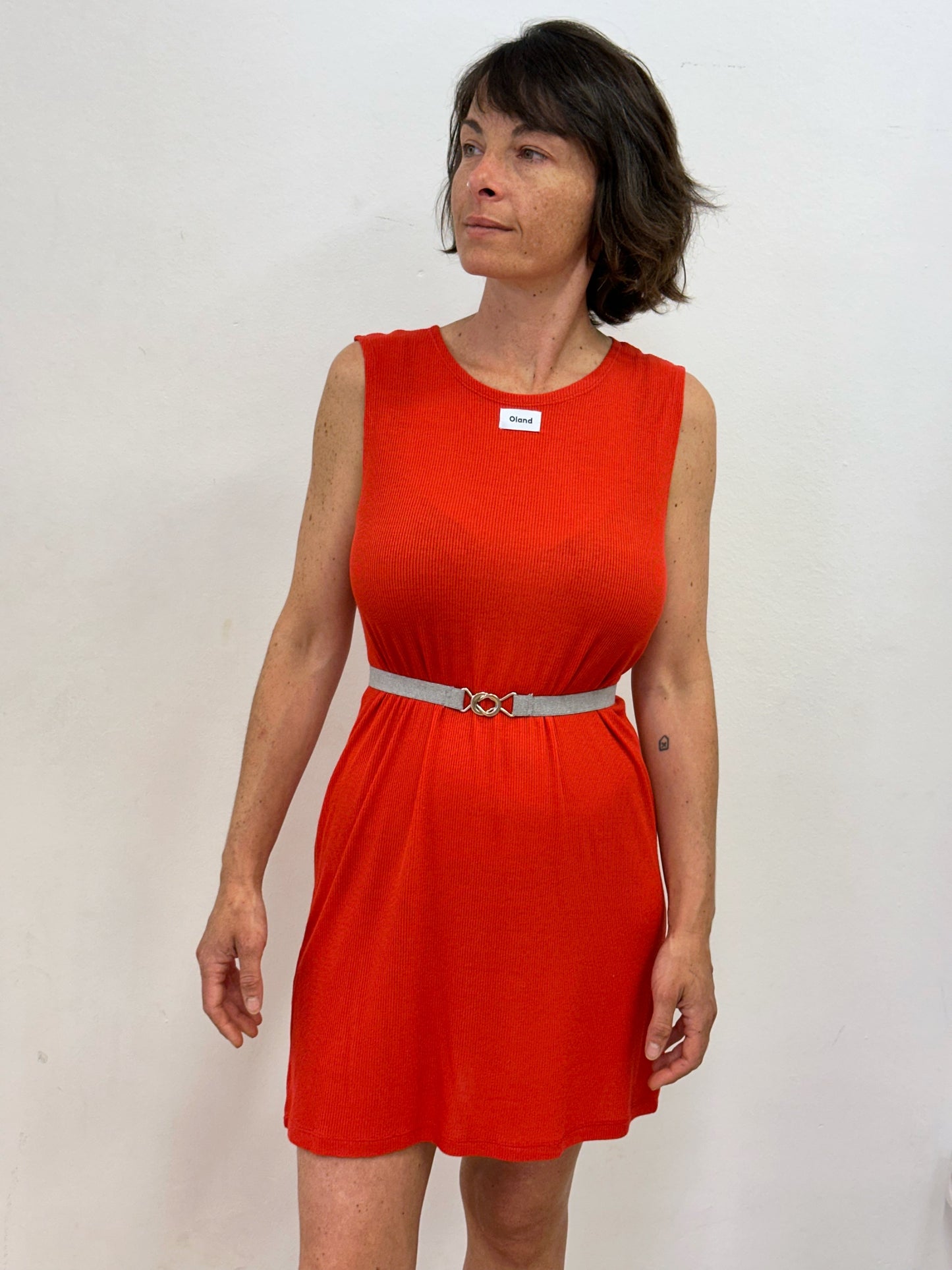 Vestit recte de tirants vermell