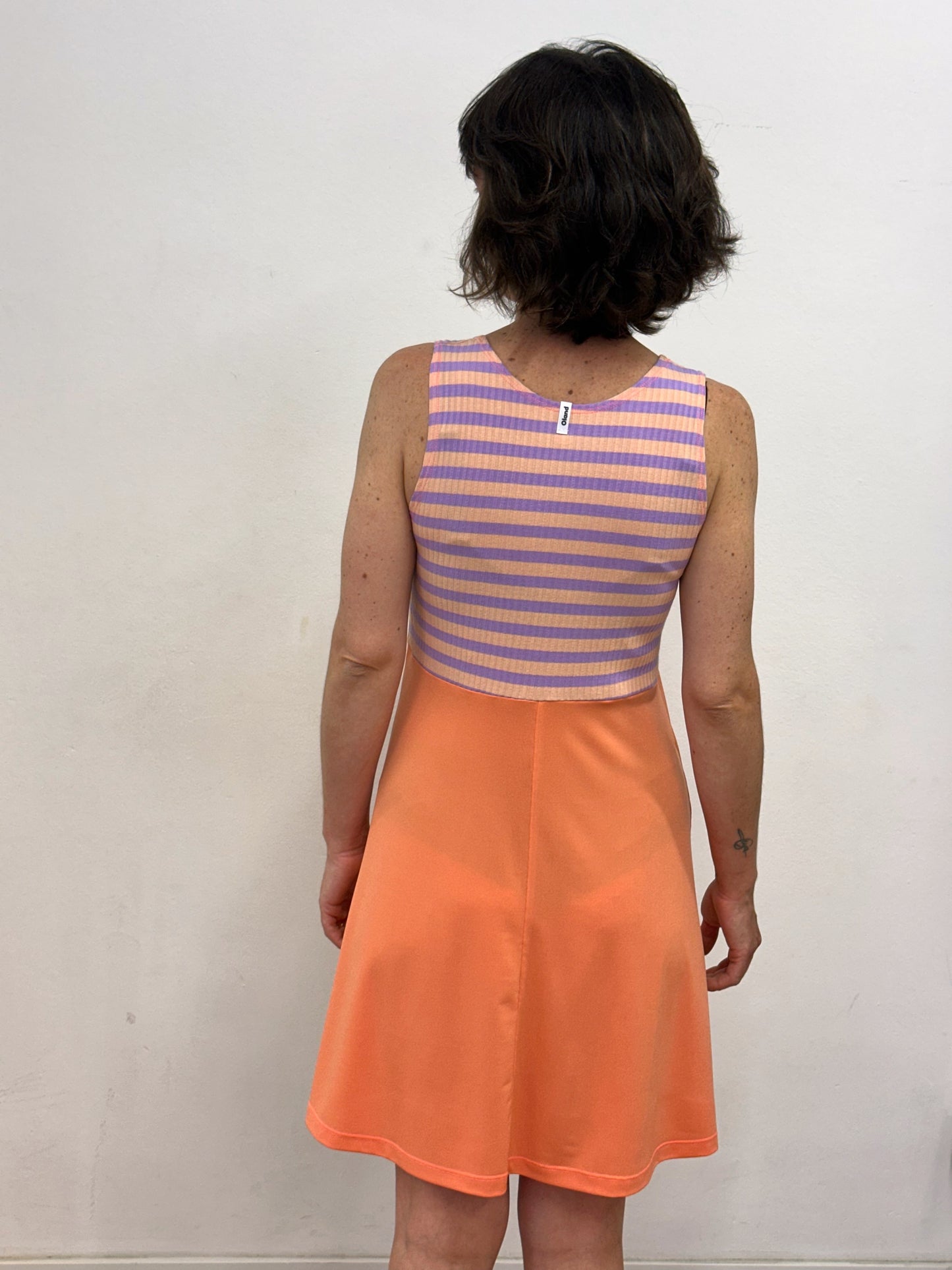 Vestit de tirants lila i salmó