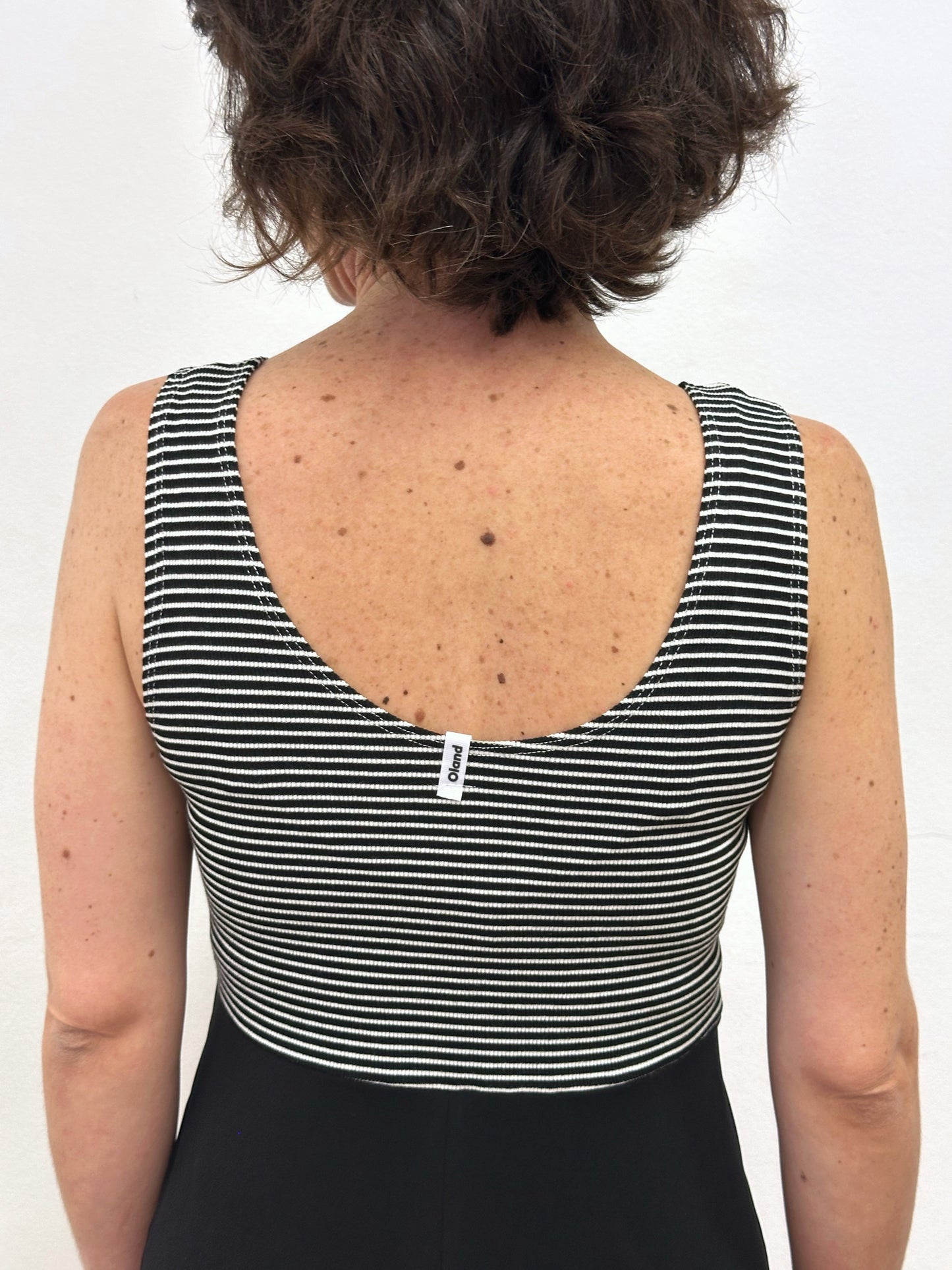 Vestit de tirants blanc i negre